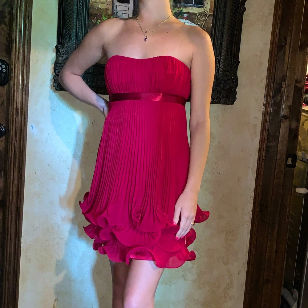 Laundry by Shelli Segal Red Strapless Dress